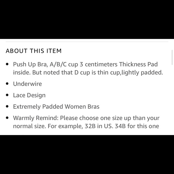 FallSweet padded push up bra NWT gray 42B - Picture 7 of 7